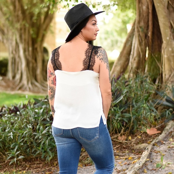 Ivory Thick Strap Lace Cami - Picture 4 of 5